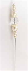 Flot Stikpynt med perler. Perlerne måler ca. 8 cm. + tråd